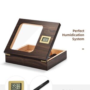 Cigar Humidor with Digital Hygrometer
